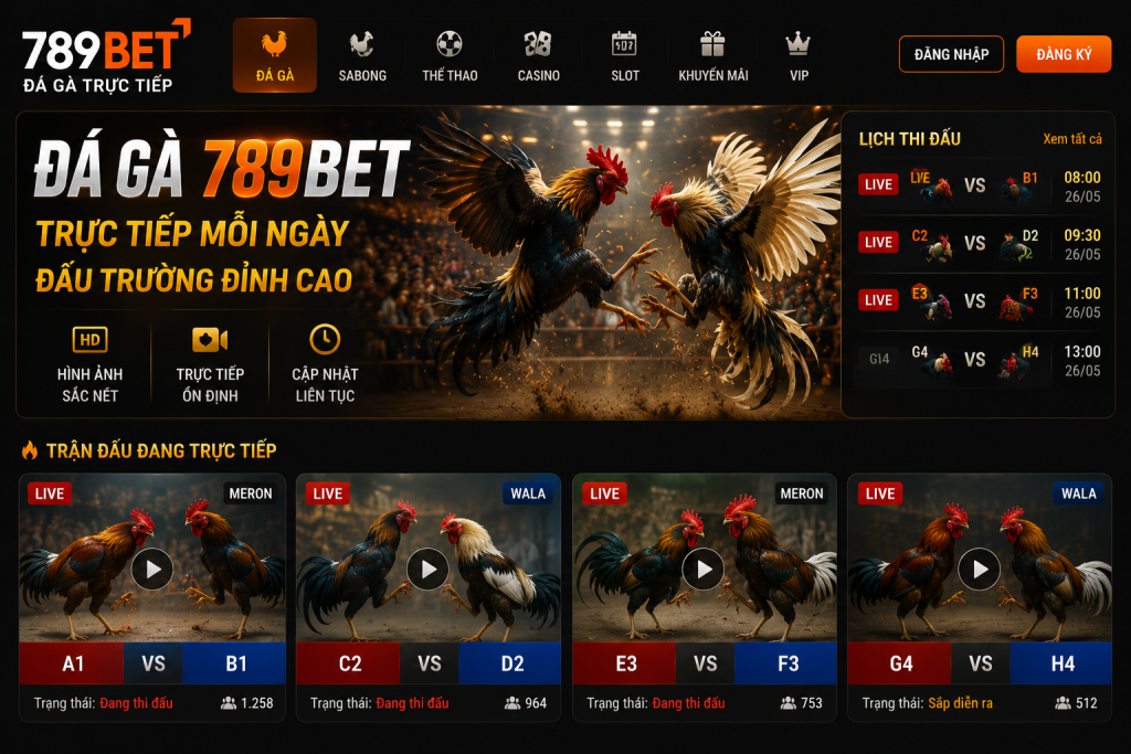 Giao diện sảnh đá gà 789BET