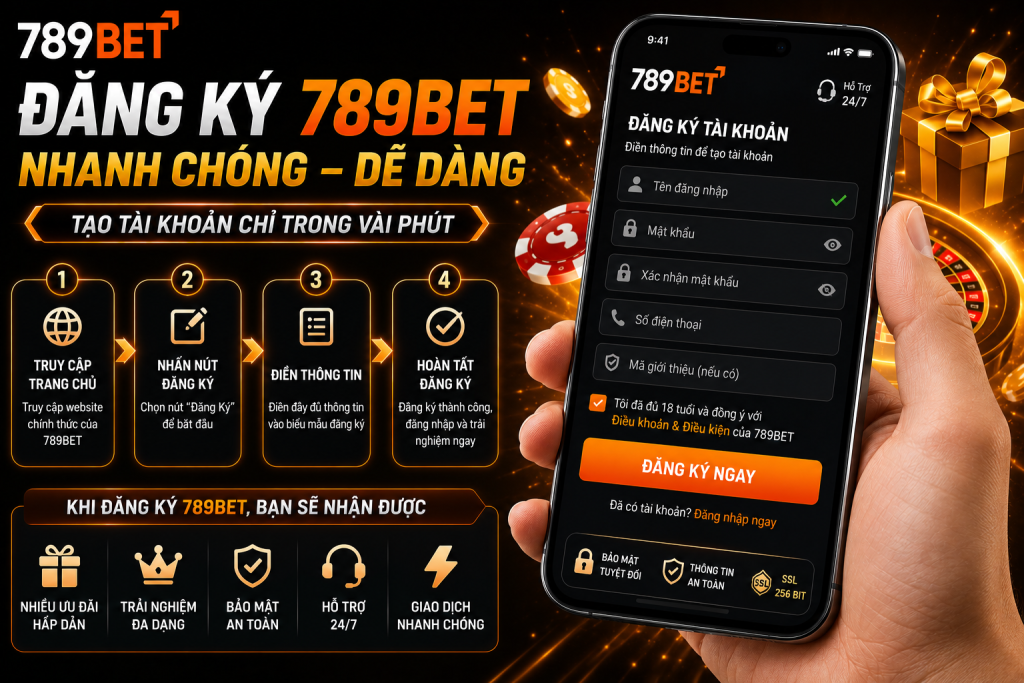 Người dùng đăng ký 789BET trên điện thoại