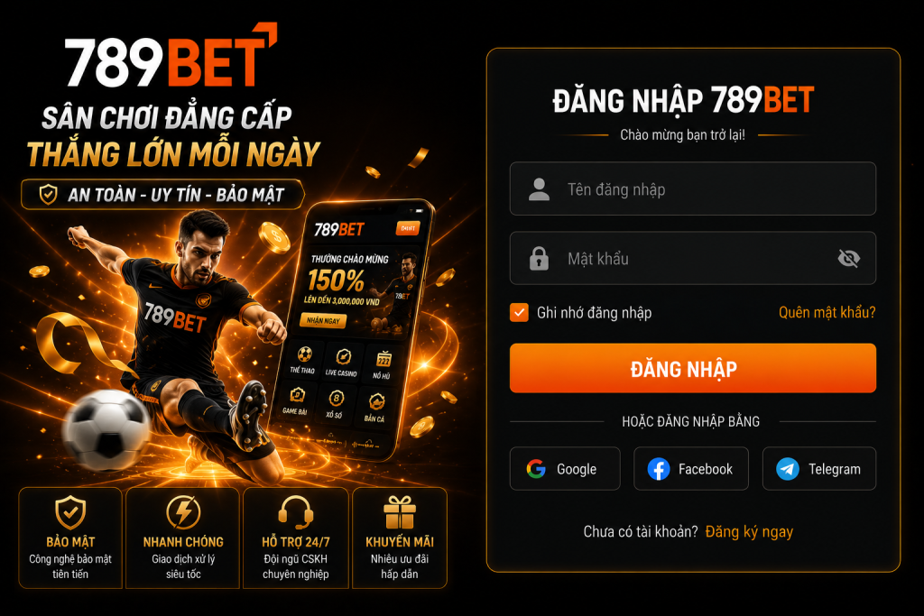 Giao diện đăng nhập 789BET