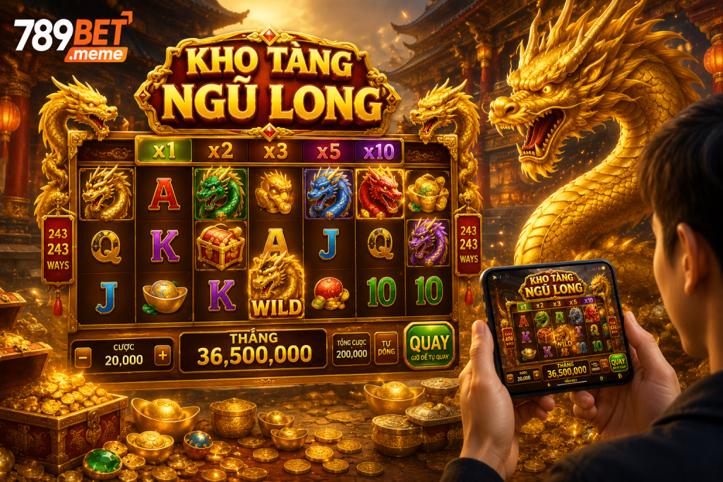 Người chơi trải nghiệm các vòng quay trong Kho Tàng Ngũ Long